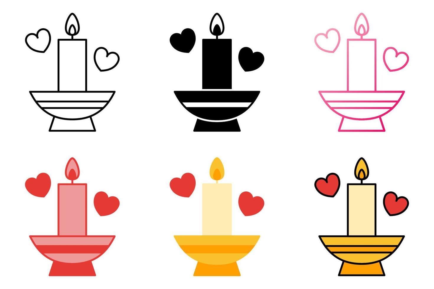 Candle in flat style isolated vector