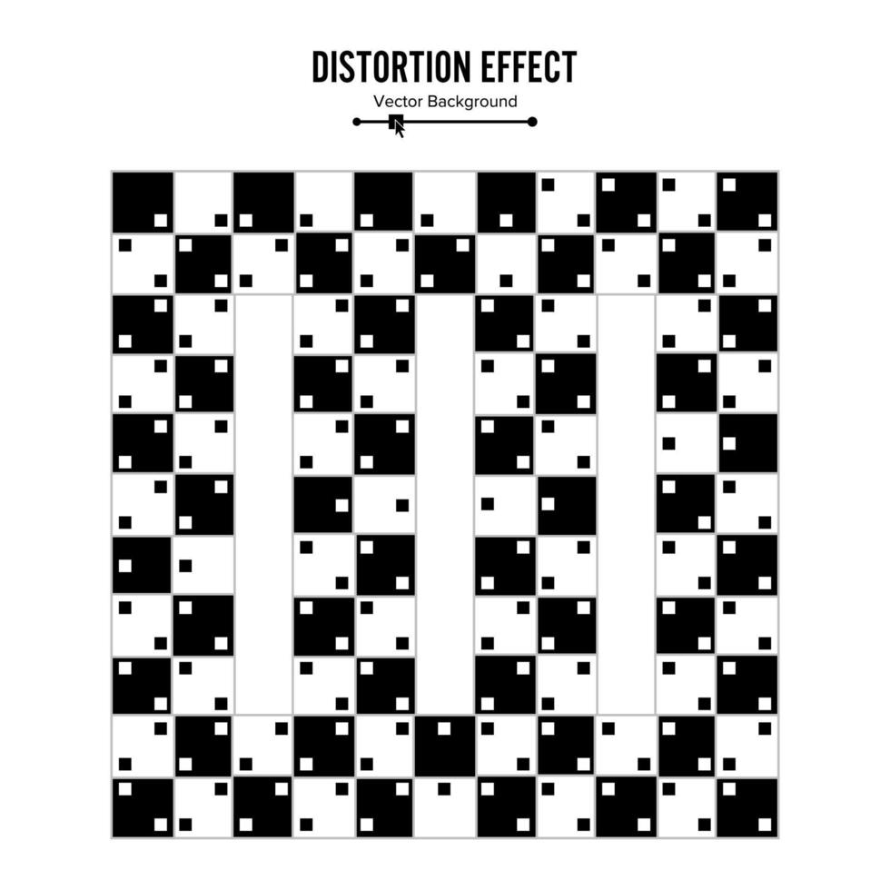ilusión óptica. arte vectorial 3d. efecto dinámico de distorsión. fondo mágico geométrico. vector