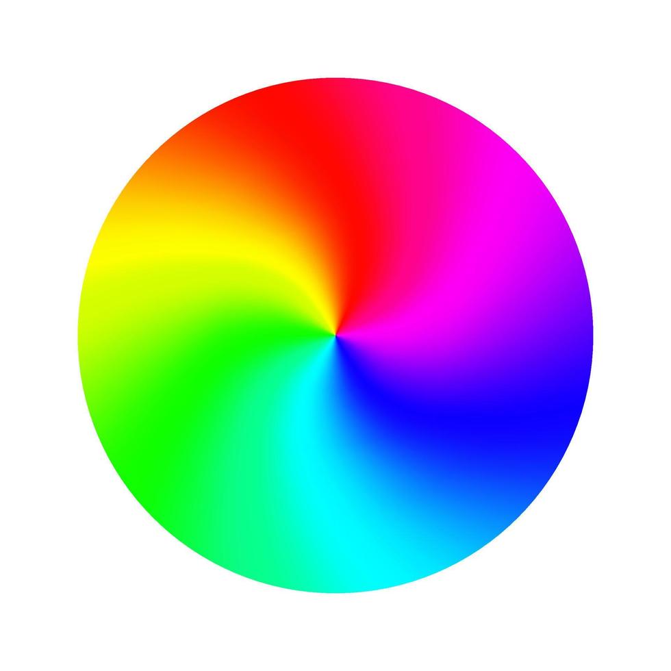 vector de rueda de color. círculo de arco iris colorido abstracto. ilustración aislada