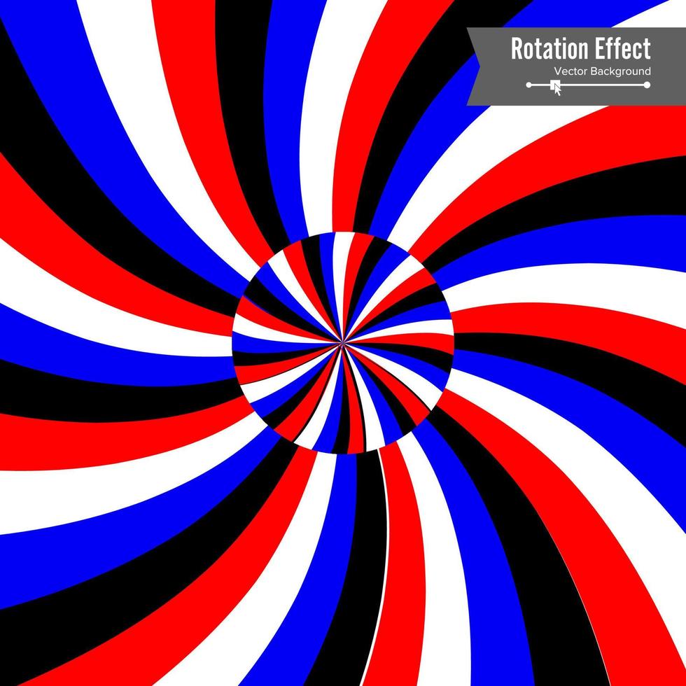 Optical Illusion. Vector 3d Art. Rotation Dynamic Effect. Spin Cycle. Swirl Pool Rings. Geometric Magic Background.