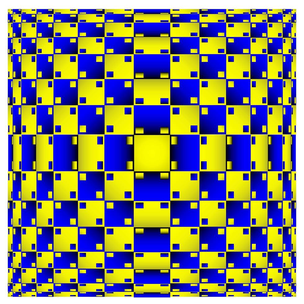 Optical Illusion. Vector 3d Art. Distortion Dynamic Effect. Geometric Magic Background.