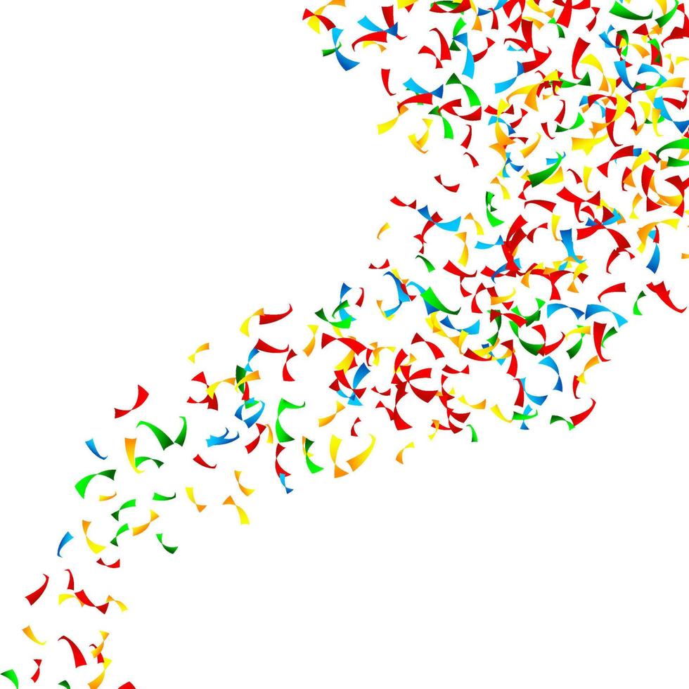 Confetti Falling Vector. Bright Explosion Isolated On White. Background For Birthday, Anniversary, Party, Holiday Decoration. vector