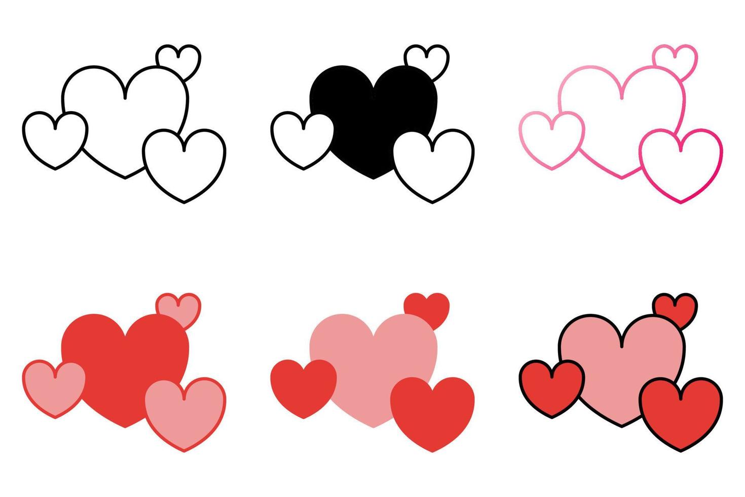 Love in flat style isolated vector