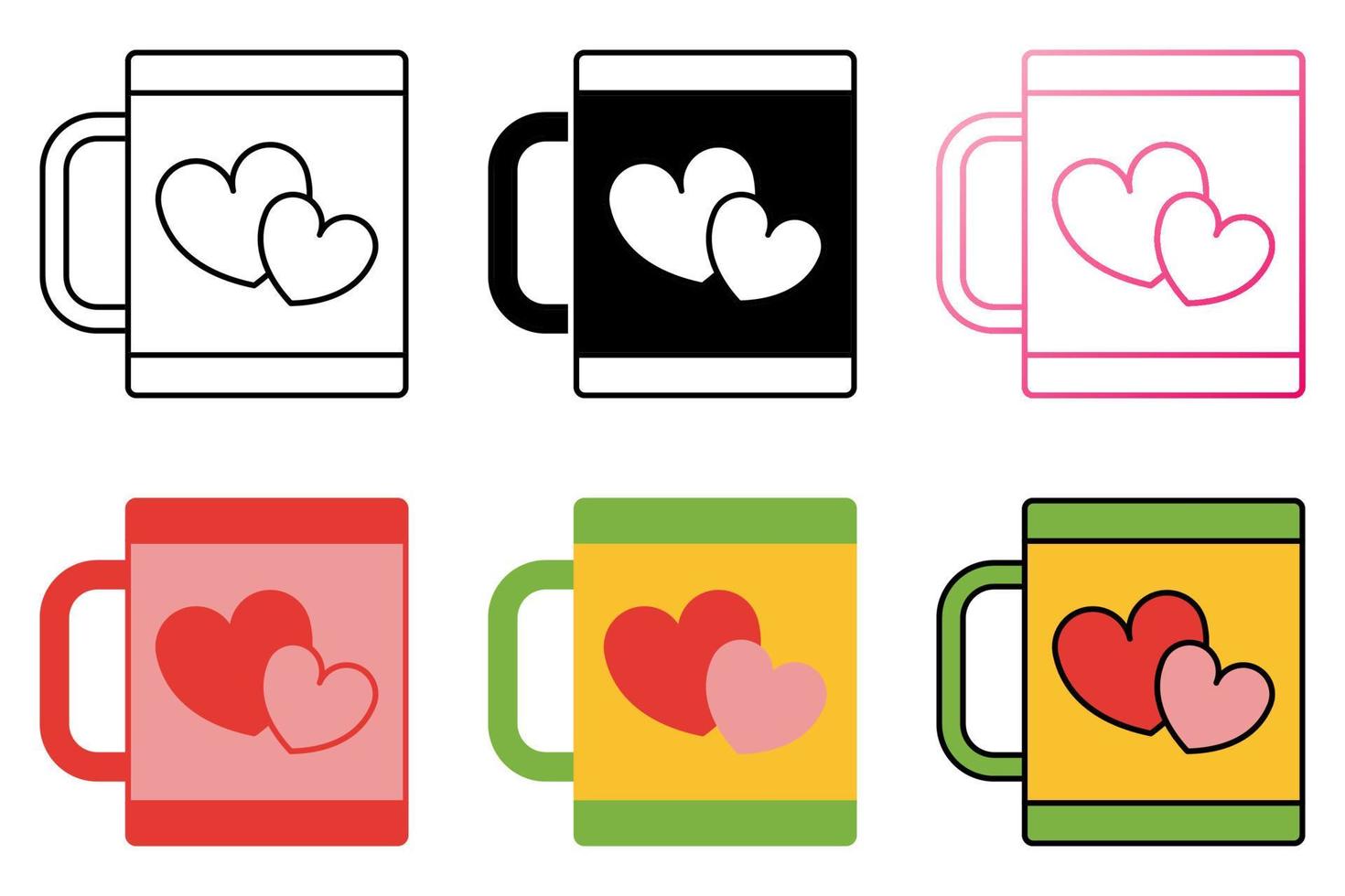 Mug in flat style isolated vector