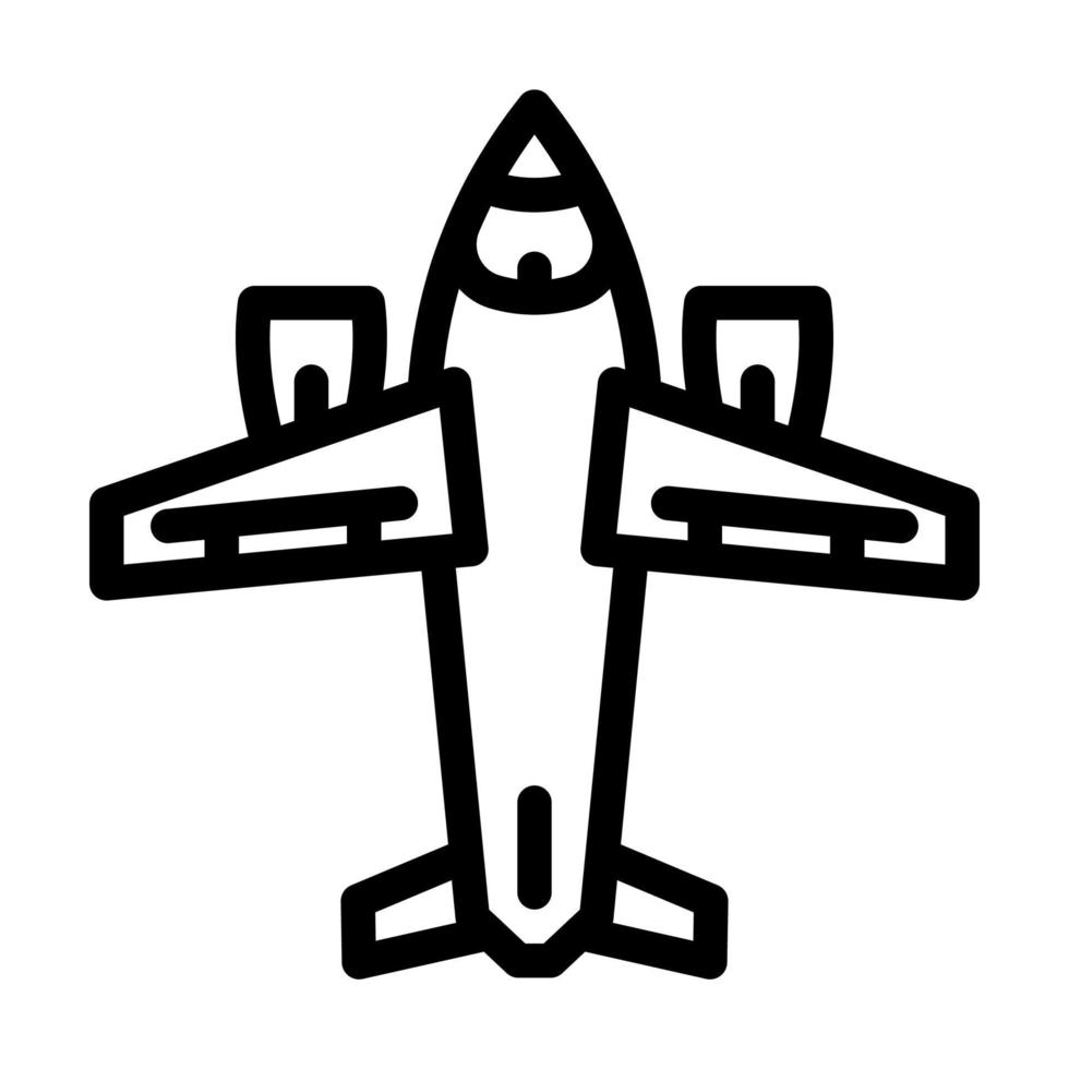 ilustración de vector de icono de línea de transporte de avión