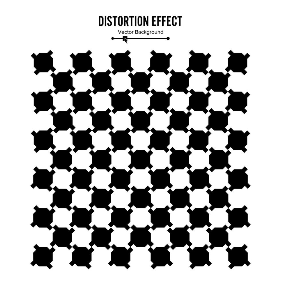 Optical Illusion. Vector 3d Art. Distortion Dynamic Effect. Geometric Magic Background.