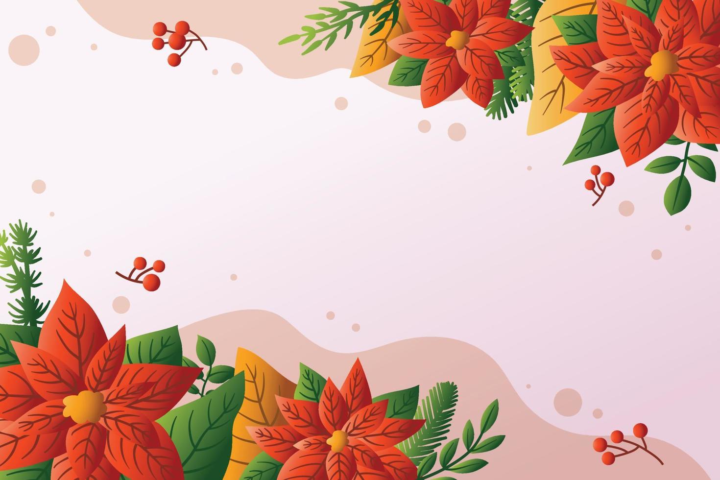 Poinsettias Flower Background vector