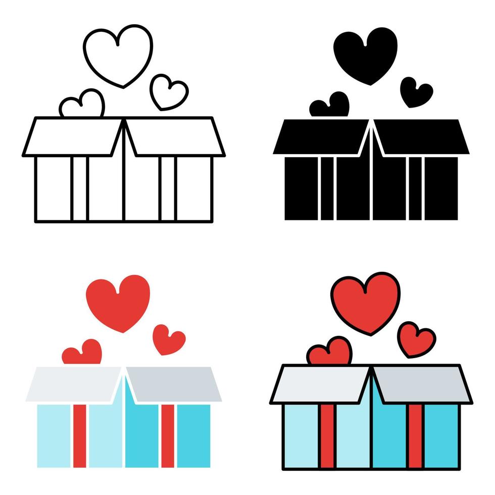 Gift Box in flat style isolated vector