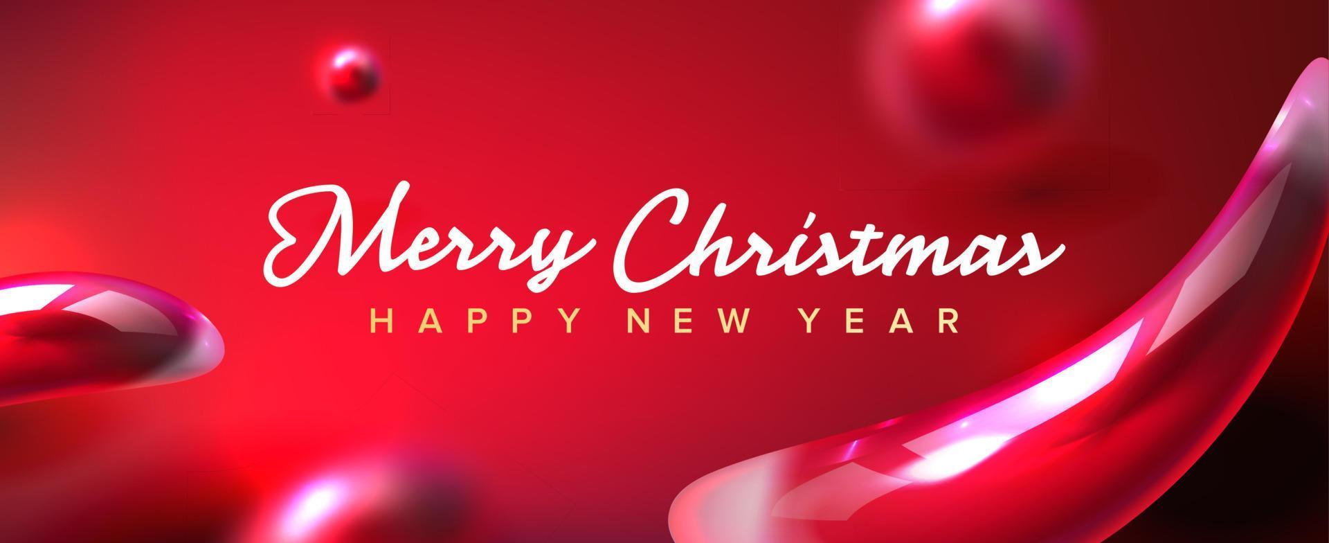 Christmas Banner Vector. Abstract Shapes. Background Illustration vector