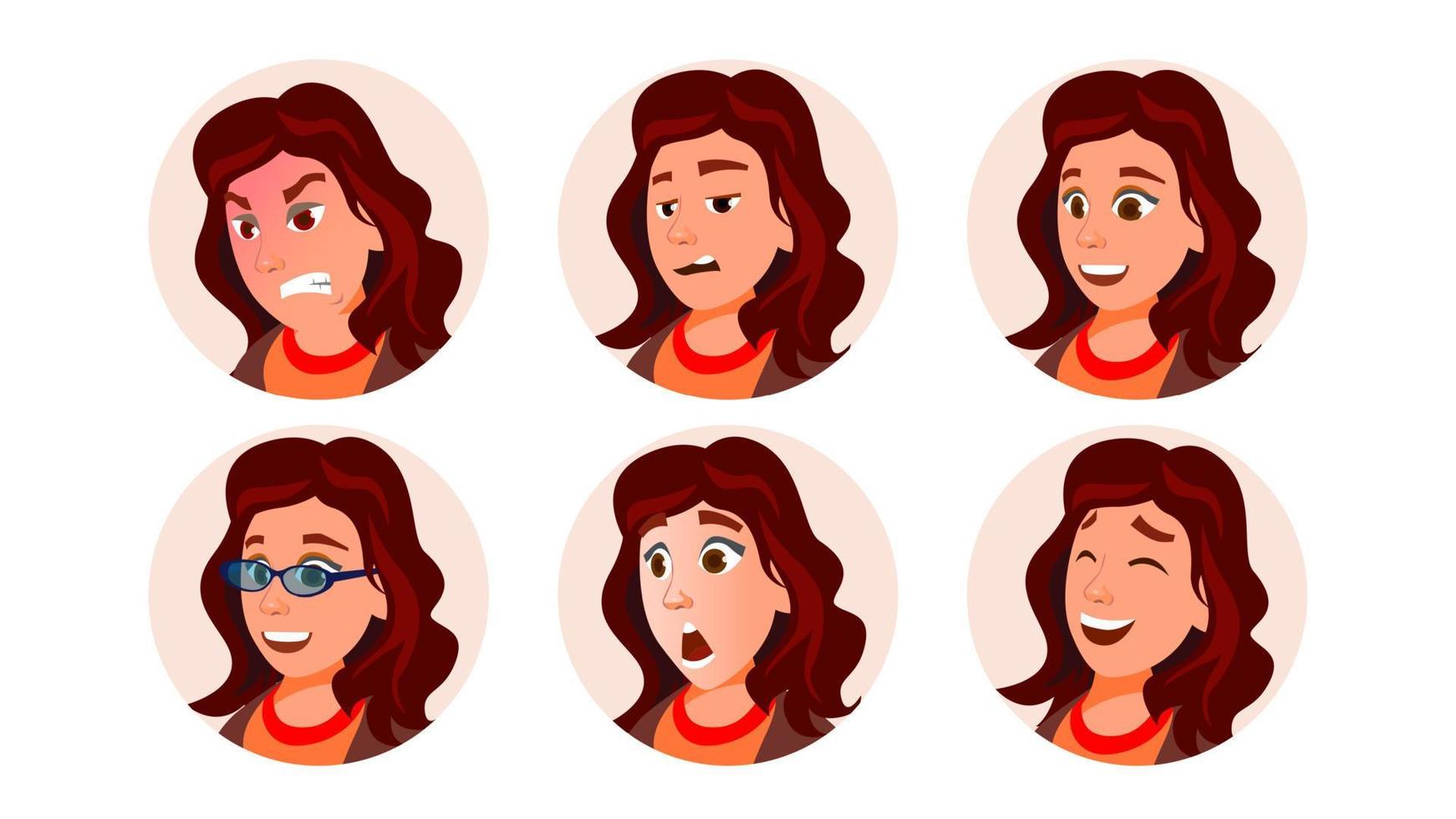 Business Avatar Woman Vector. Human Emotions. Stylish Image. Flat Character Illustration vector