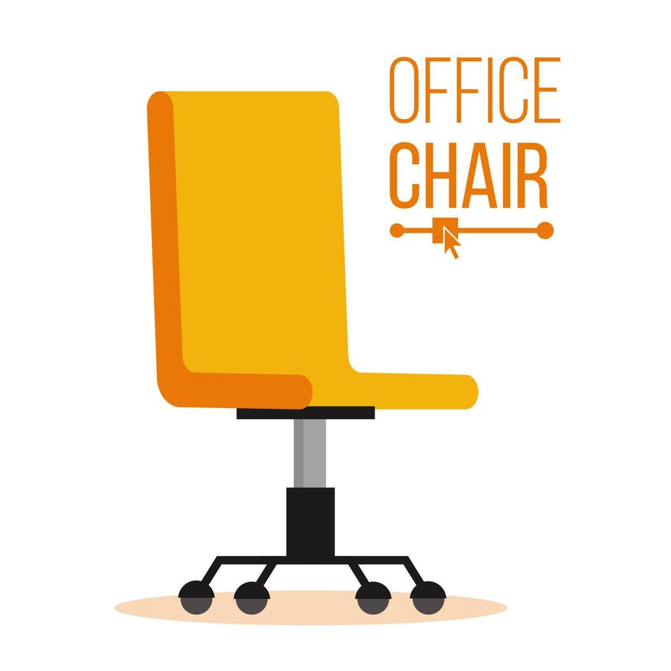 Office Chair Vector. Business Hiring And Recruiting. Empty Seat For Employee. Ergonomic Armchair For Executive Director. Furniture Icon Illustration vector
