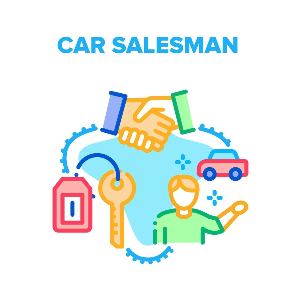 Car Salesman Vector Concept Color Illustration 17370011 Vector Art at