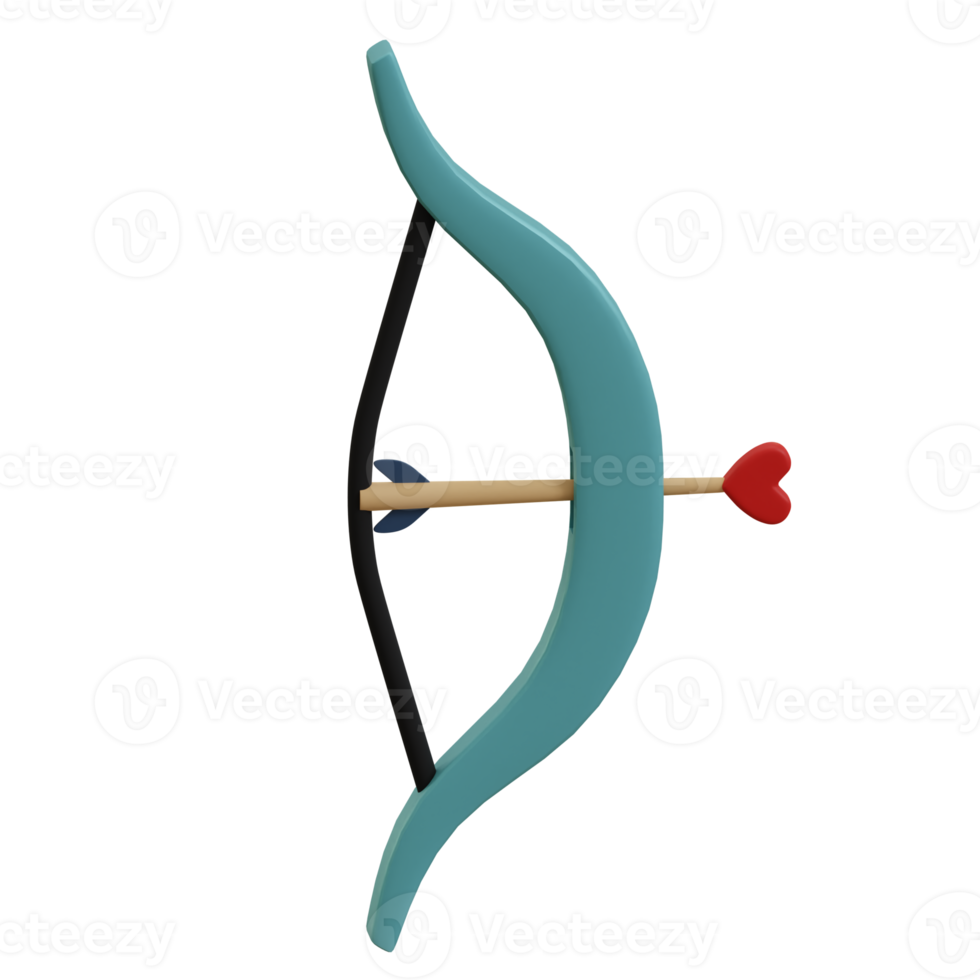 3d weergegeven cupido's pijl perfect voor Valentijnsdag ontwerp project png