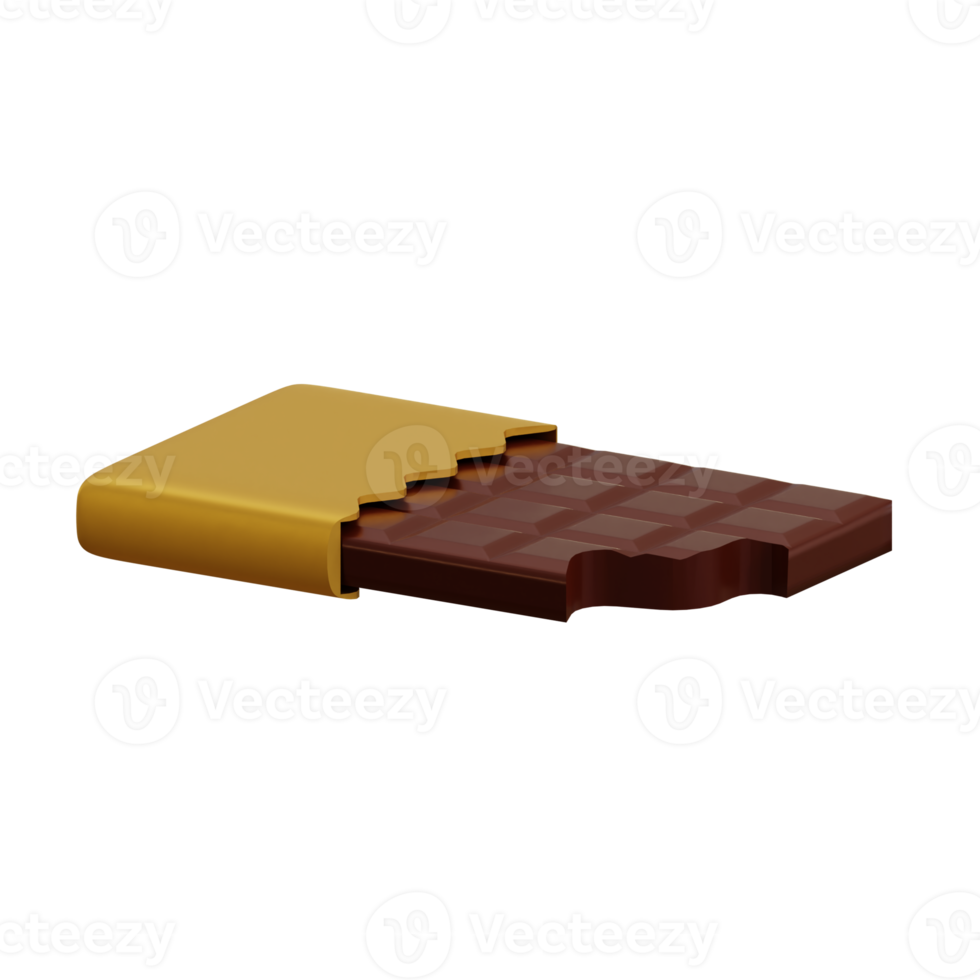 3d weergegeven chocola bar perfect voor Valentijnsdag ontwerp project png