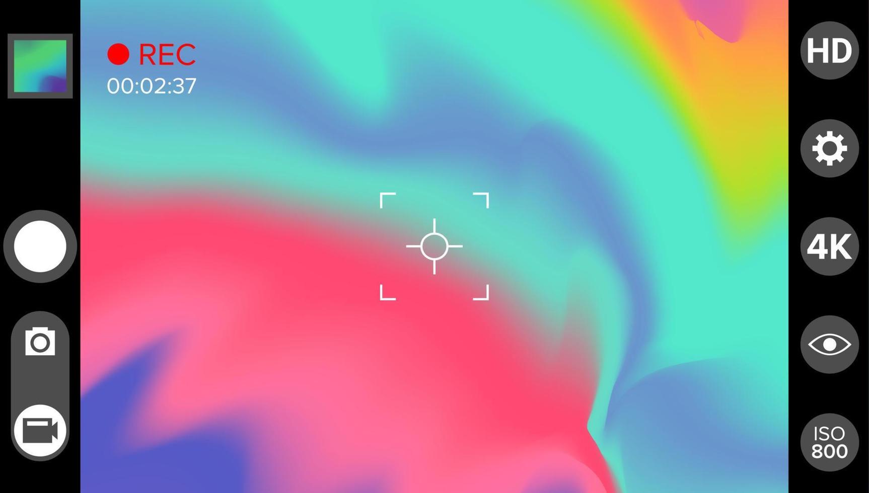 Camera Viewfinder Vector. Modern Interface Concept For Touch Devices