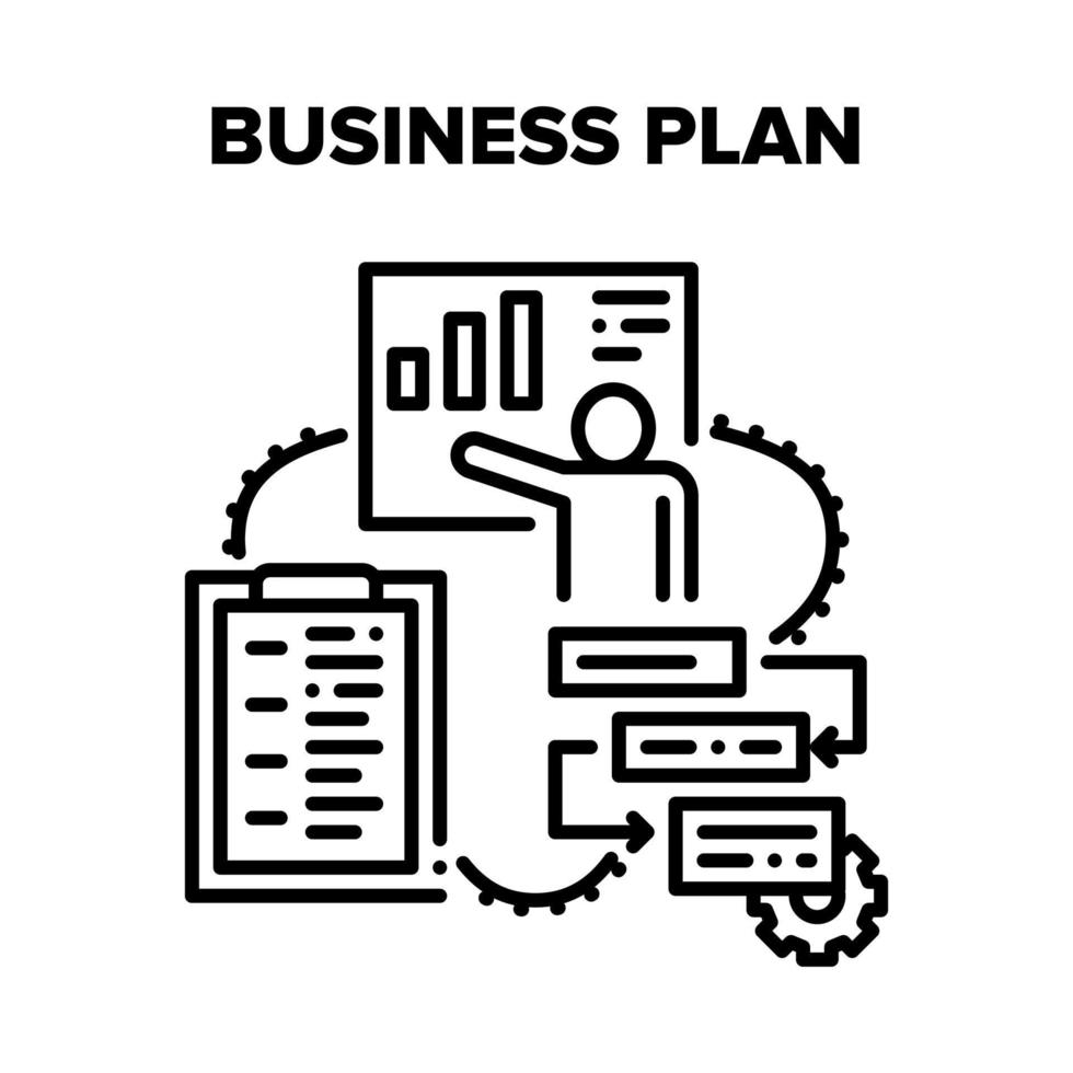 Ilustraciones de business plan vector black