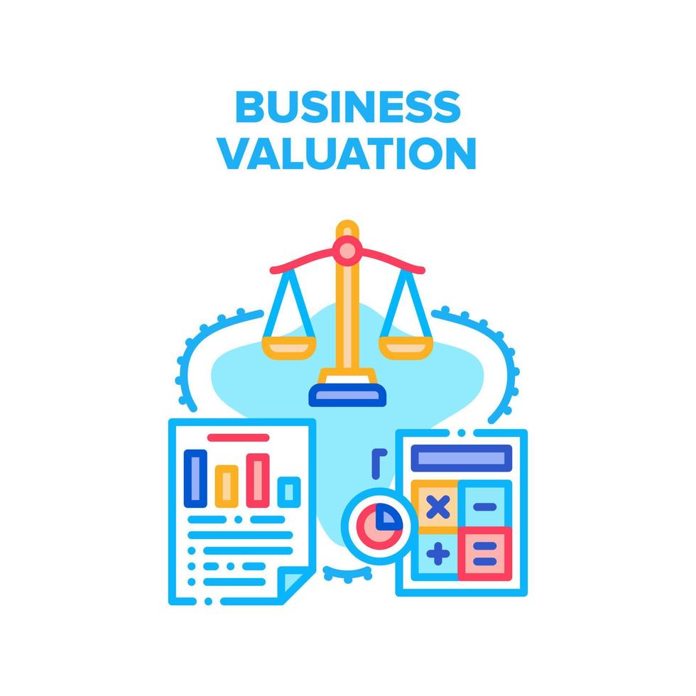 ilustración de concepto de vector de valoración empresarial