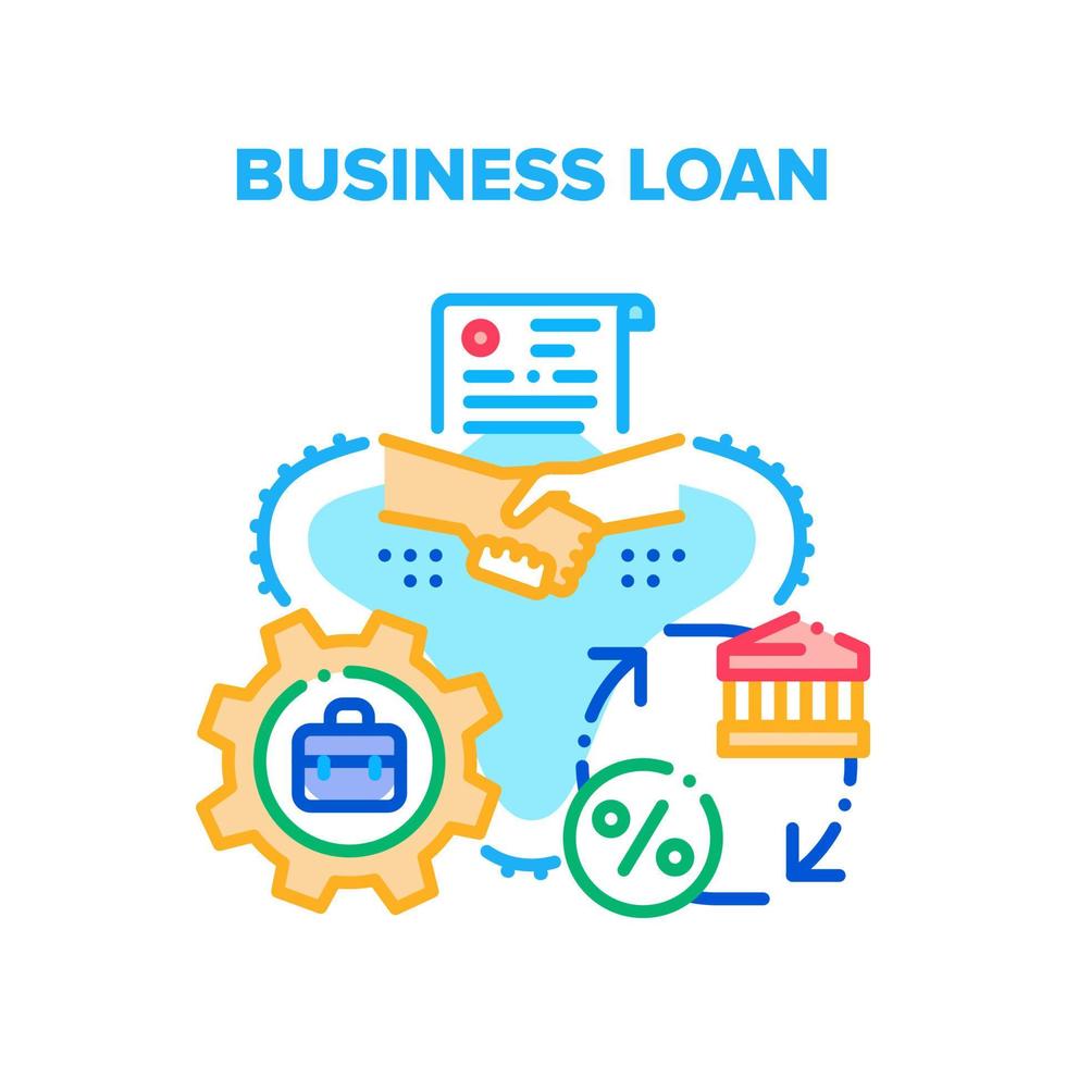 Business Loan Vector Concept Color Illustration