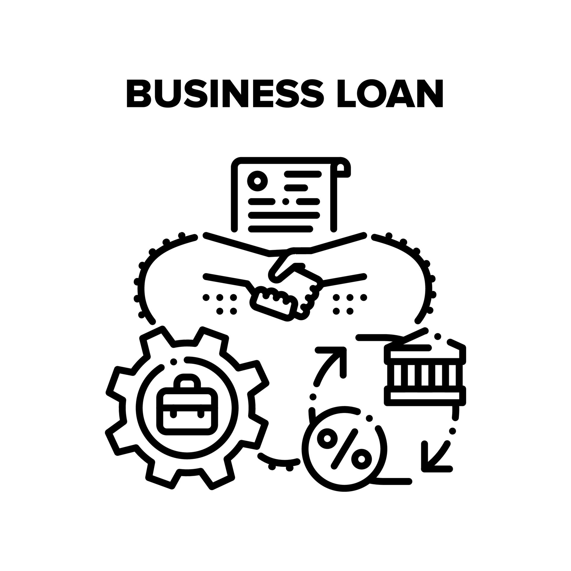 Business Loan Vector Black Illustration 17370426 Vector Art at Vecteezy