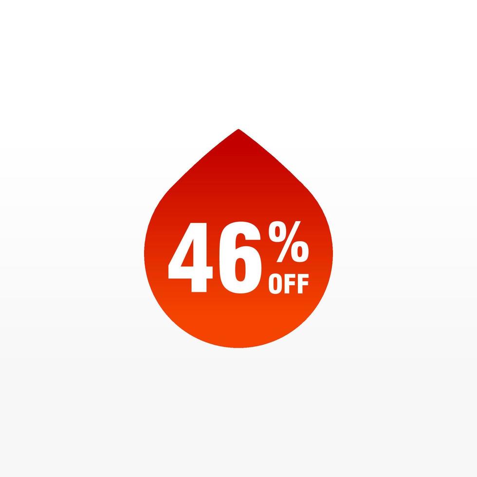 46 discount, Sales Vector badges for Labels, , Stickers, Banners, Tags, Web Stickers, New offer. Discount origami sign banner.