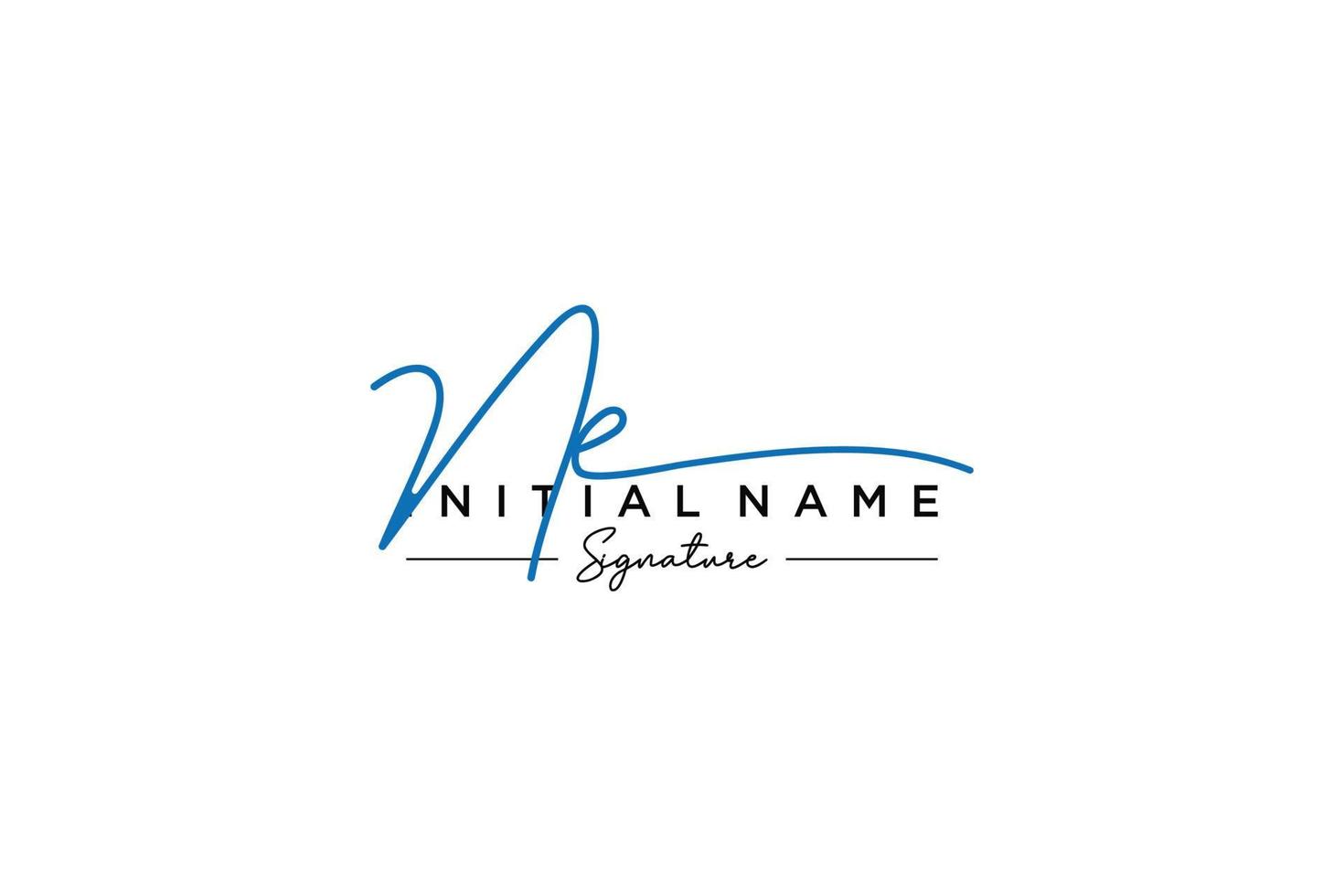 Initial NE signature logo template vector. Hand drawn Calligraphy lettering Vector illustration.