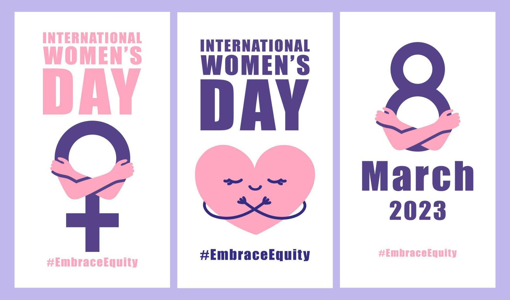 International womens day concept poster. Embrace equity woman illustration background. vector