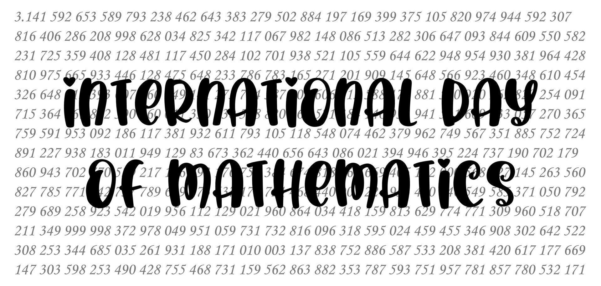 Happy international day of mathematics vector background illustration.