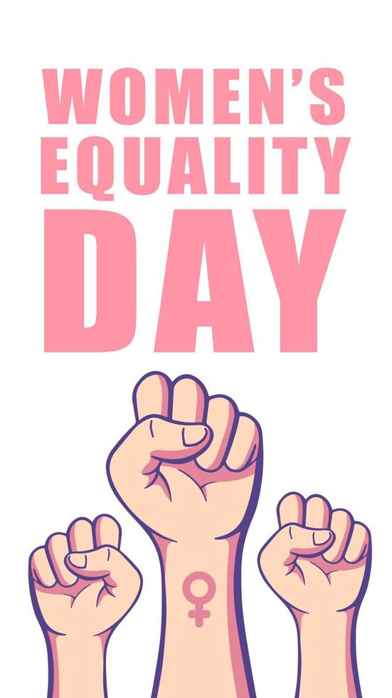 Womens equality day background poster design vector