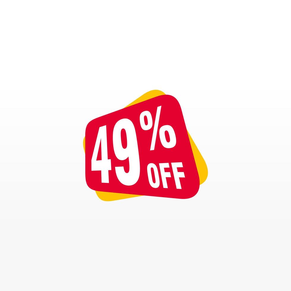 49 discount, Sales Vector badges for Labels, , Stickers, Banners, Tags, Web Stickers, New offer. Discount origami sign banner.