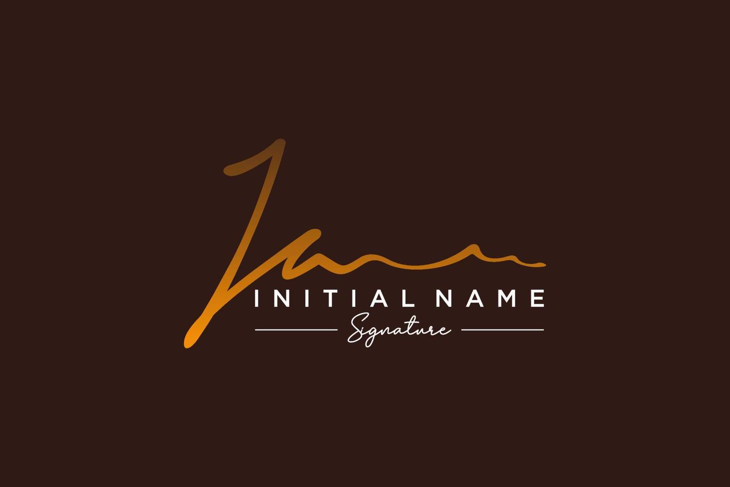 Initial JA signature logo template vector. Hand drawn Calligraphy lettering Vector illustration.