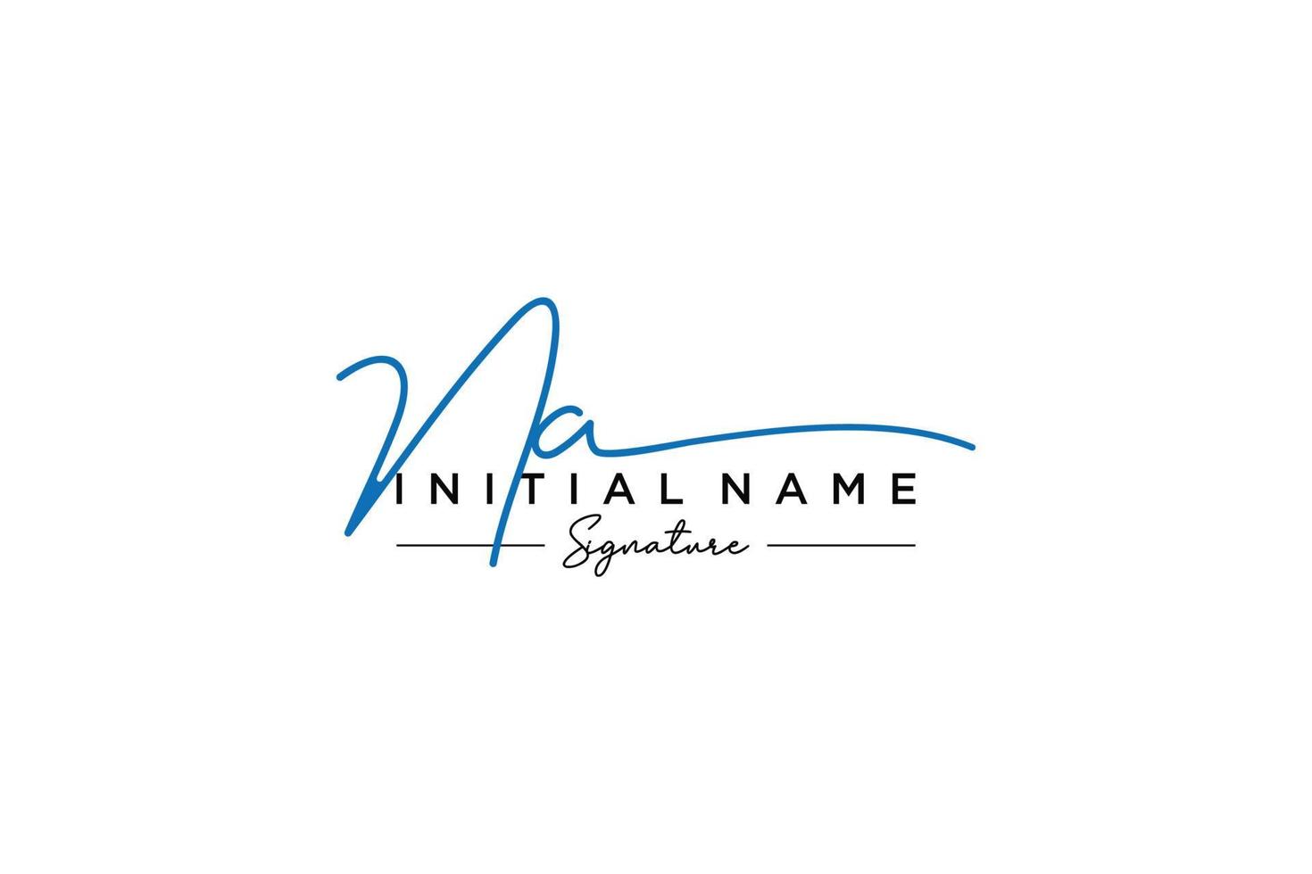 Initial NA signature logo template vector. Hand drawn Calligraphy lettering Vector illustration.