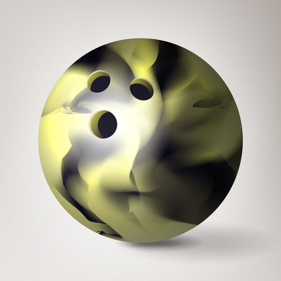 Bowling Ball Vector. 3D Realistic Illustration. Glossy, Shiny And Clean vector