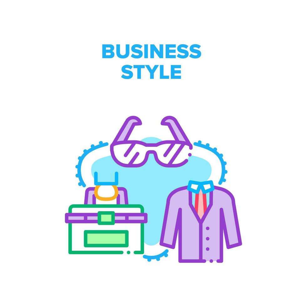 Business Style Vector Concept Color Illustration