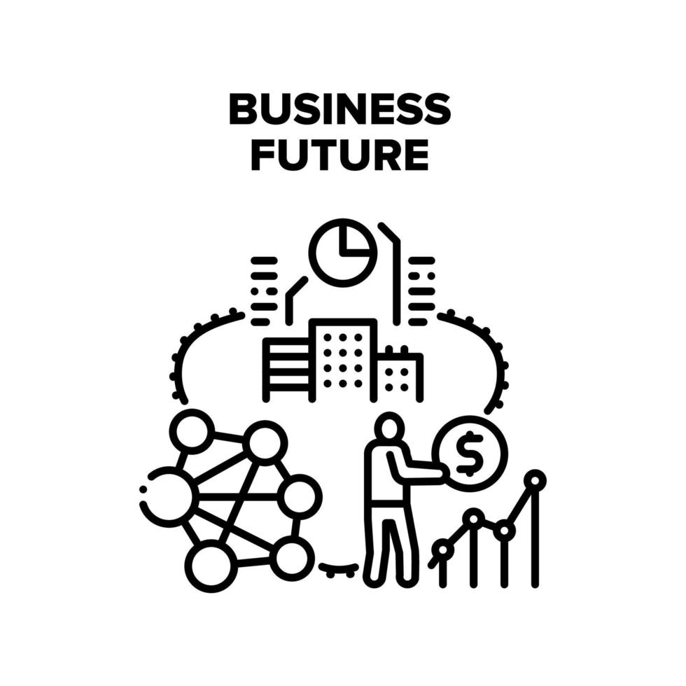 Business Future Vector Black Illustration