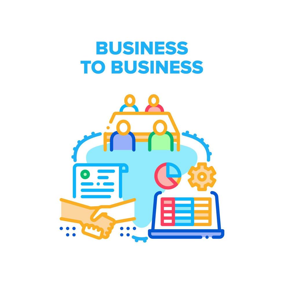 Business To Business Partner Vector Concept Color
