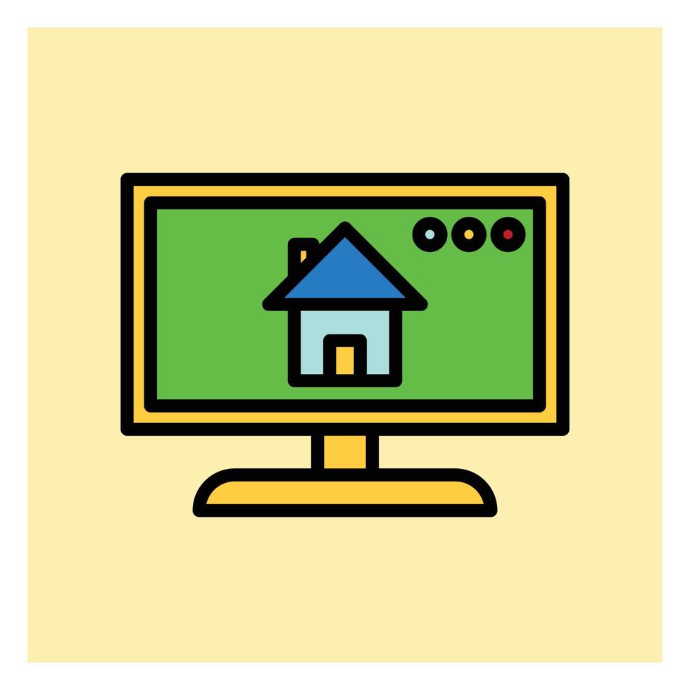 Real Estate Filled Icon vector