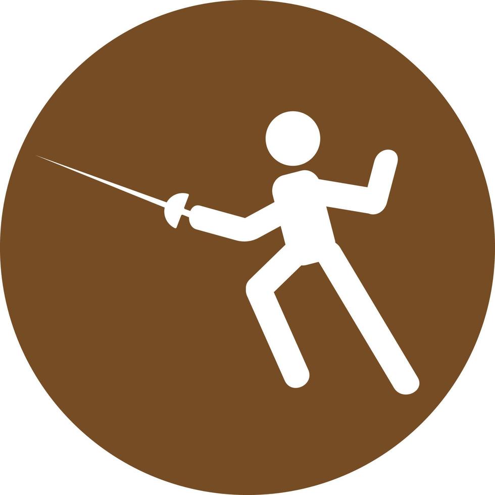 Fencing Sport Solid Icon vector