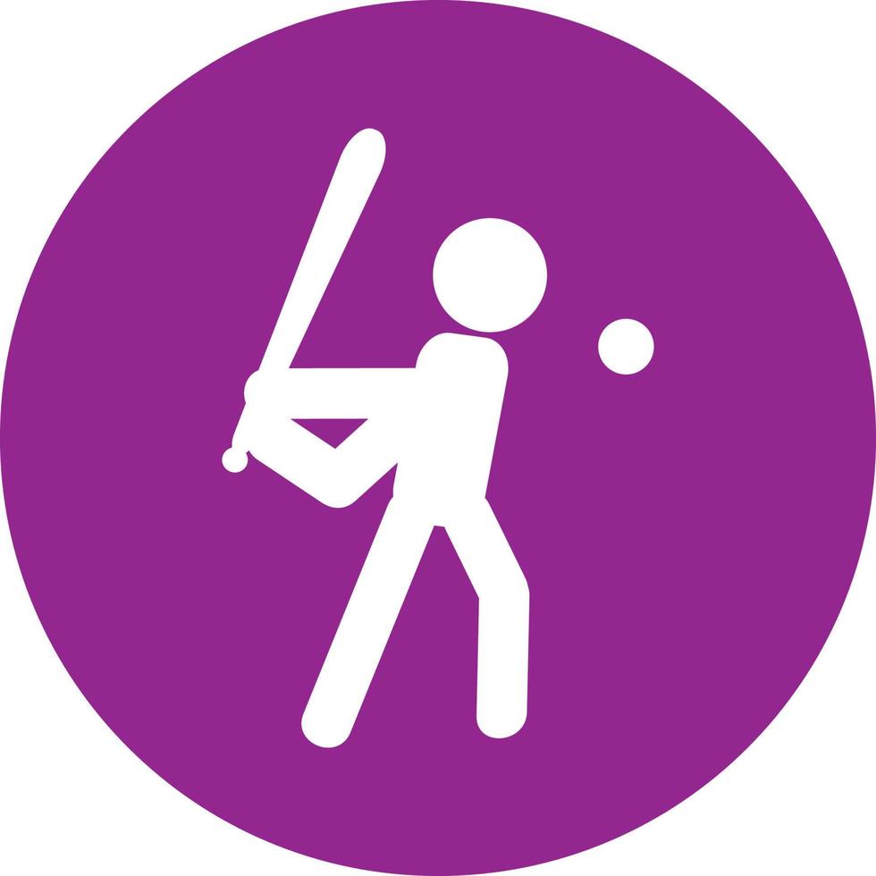 icono sólido del deporte de béisbol vector