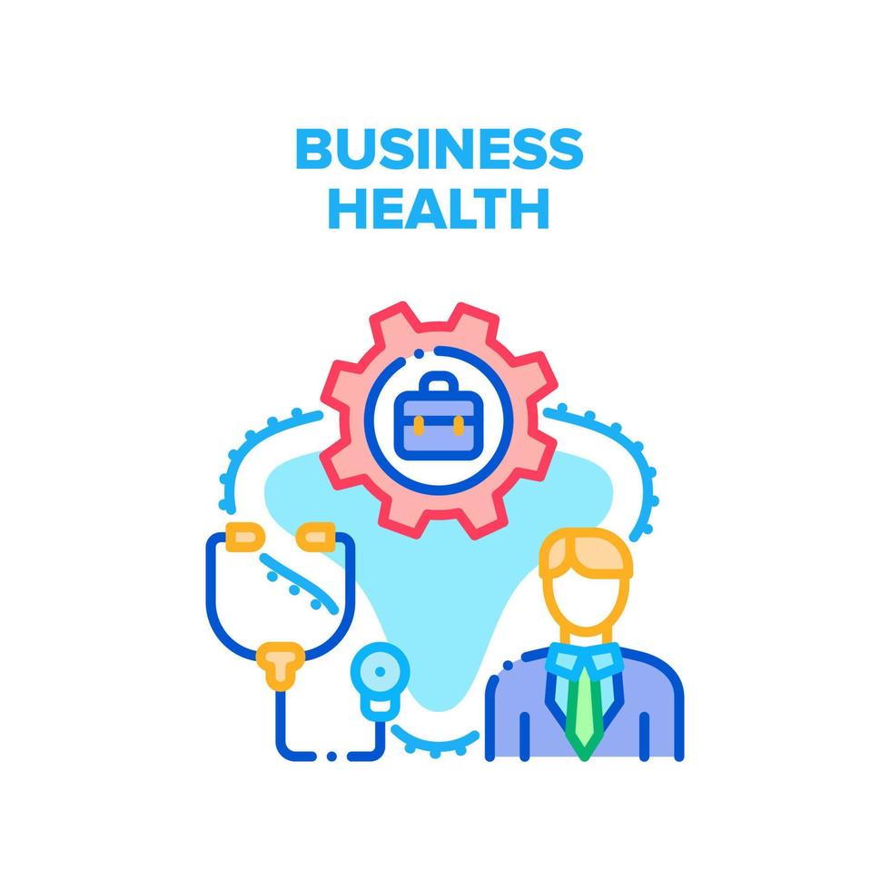 Business Health Vector Concept Color Illustration