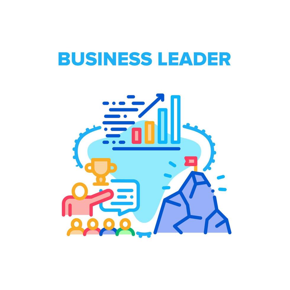 ilustración de color de concepto de vector de líder empresarial
