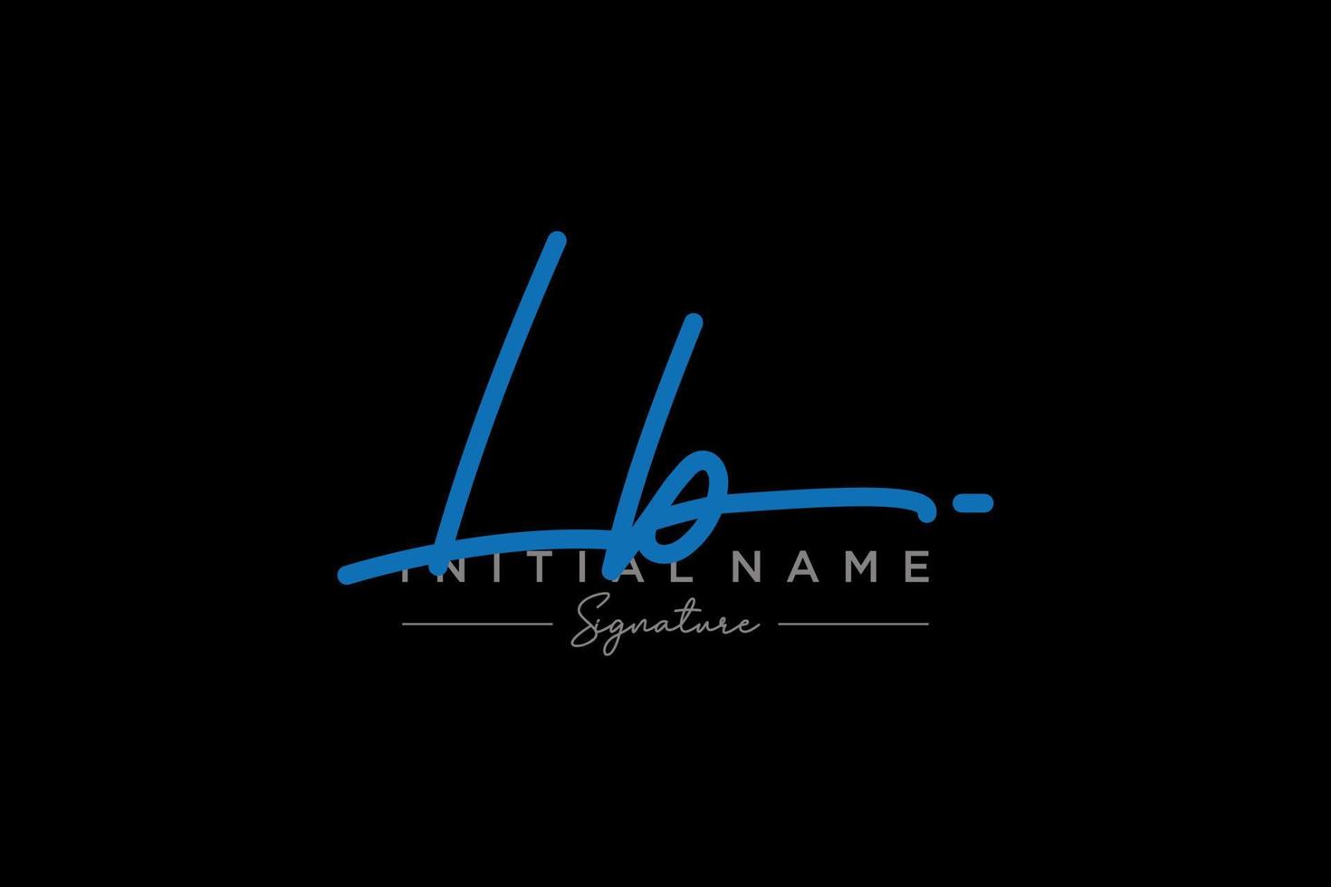 Initial LB signature logo template vector. Hand drawn Calligraphy lettering Vector illustration.