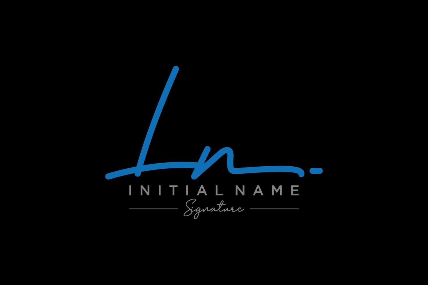 Initial LN signature logo template vector. Hand drawn Calligraphy lettering Vector illustration.