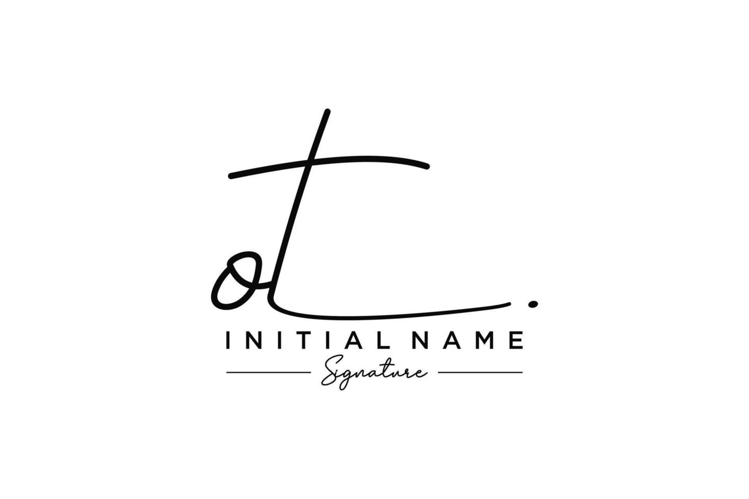 Initial OT signature logo template vector. Hand drawn Calligraphy lettering Vector illustration.