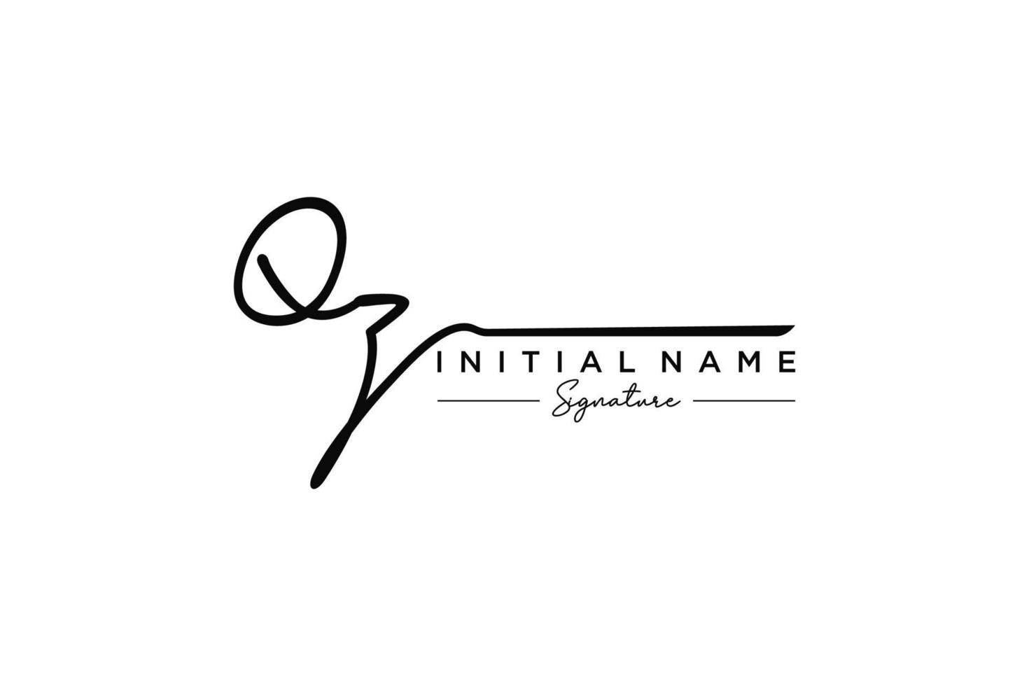 Initial QZ signature logo template vector. Hand drawn Calligraphy lettering Vector illustration.