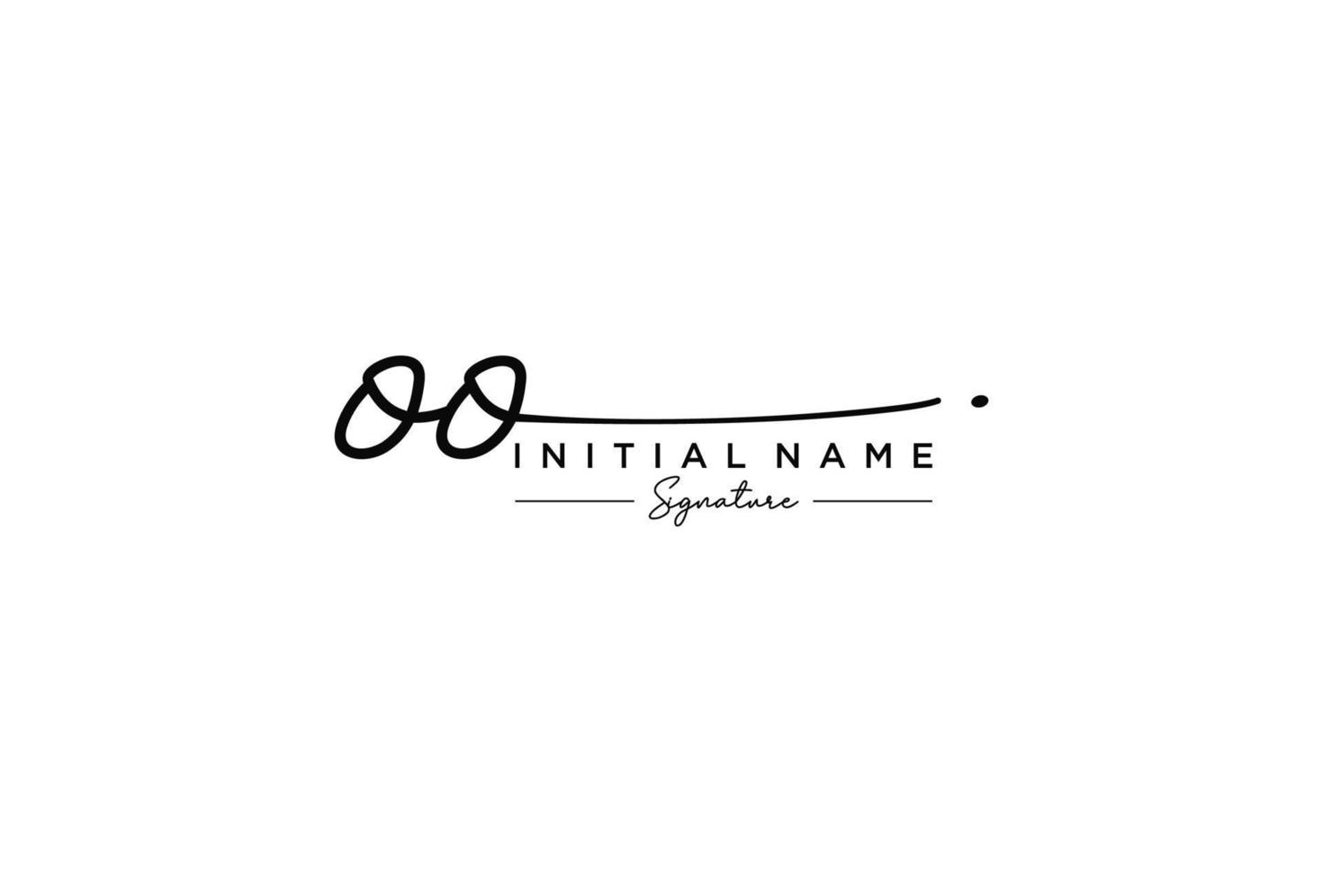 Initial OO signature logo template vector. Hand drawn Calligraphy lettering Vector illustration.