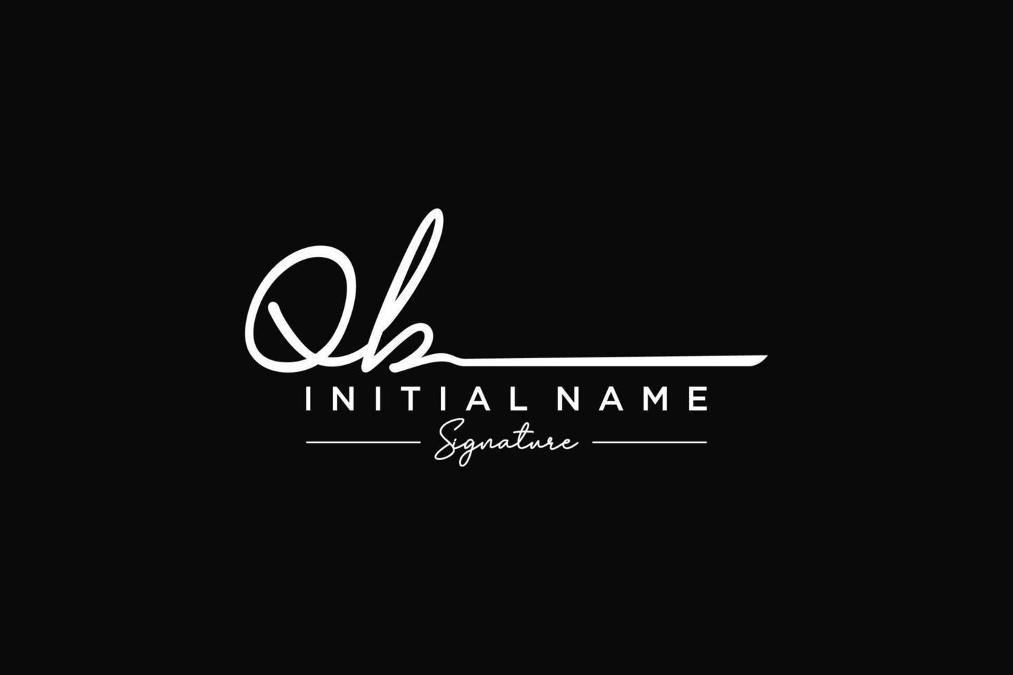 Initial QB signature logo template vector. Hand drawn Calligraphy lettering Vector illustration.