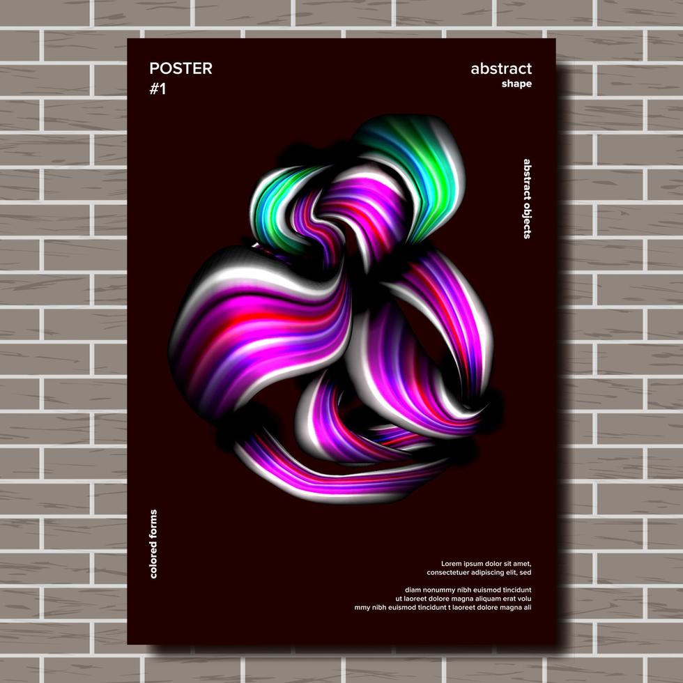 Modern Poster Vector. Splatter. Minimalist Brochure. Illustration vector