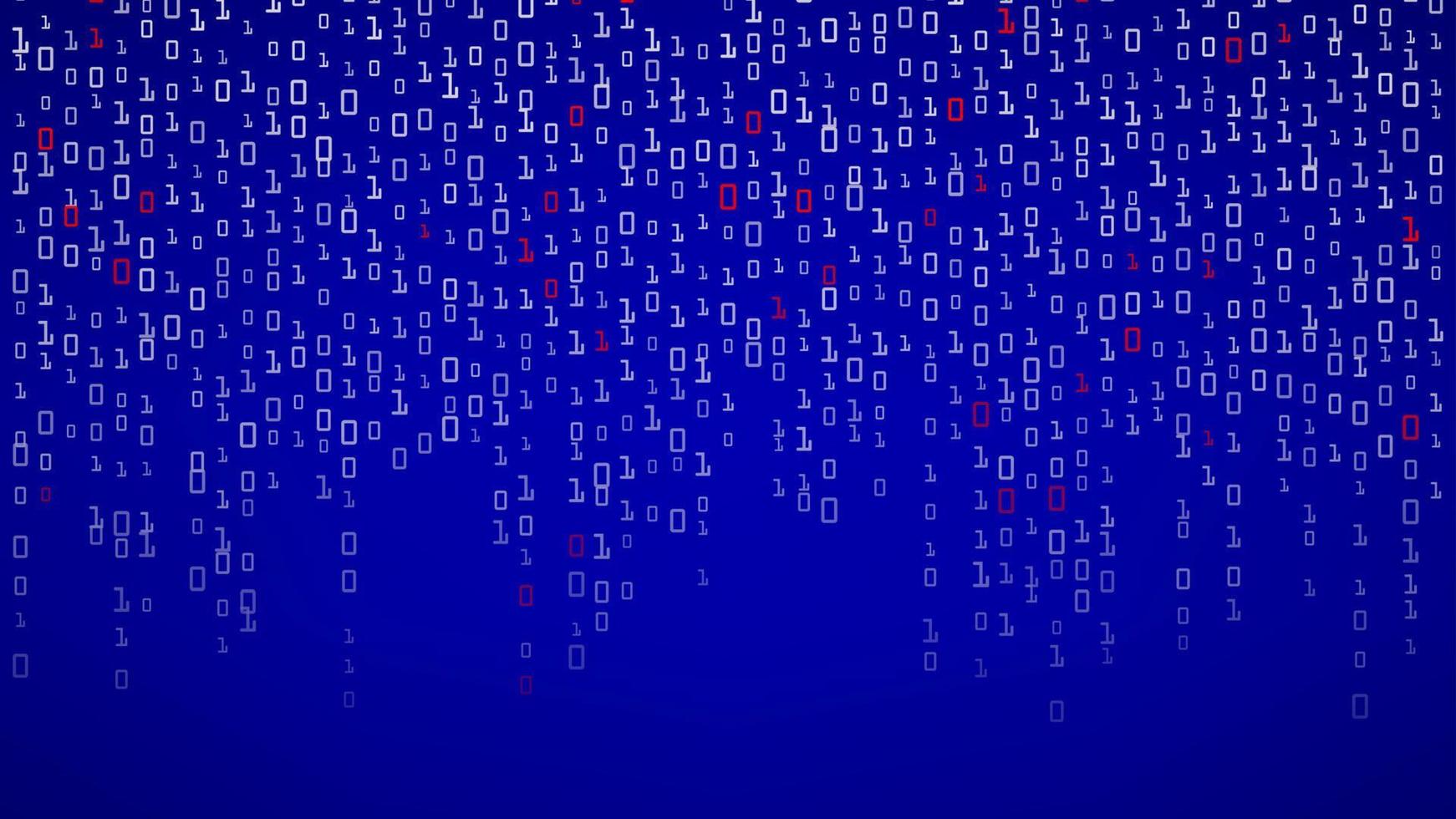 Binary Background. Algorithm Binary, Data Code, Decryption And Encoding, Row Matrix. Vector Illustration