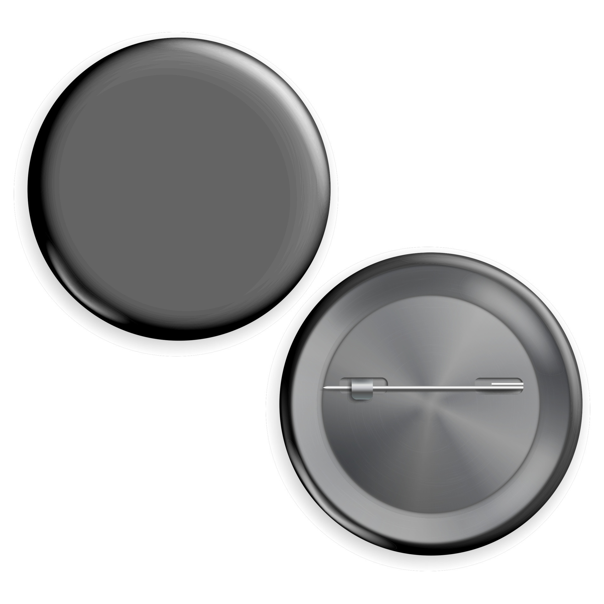 Pin badges blank round metal button badge Vector Image