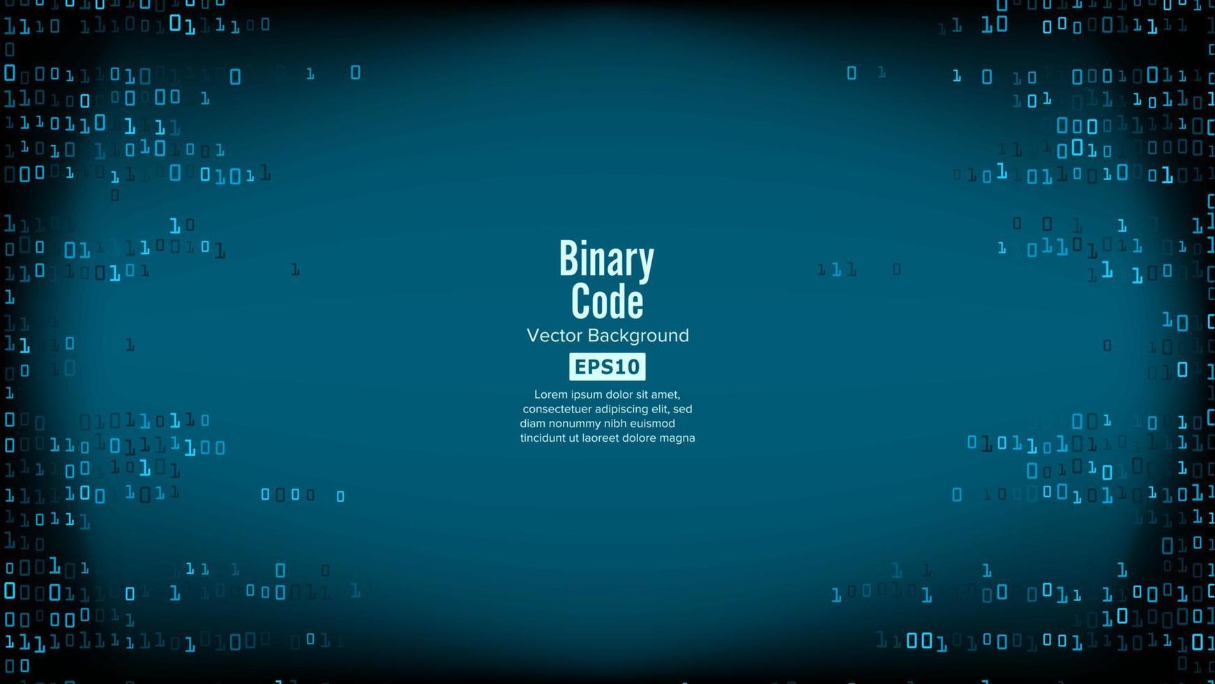 Binary Code Background Vector. High-Tech Matrix Background With Digits vector